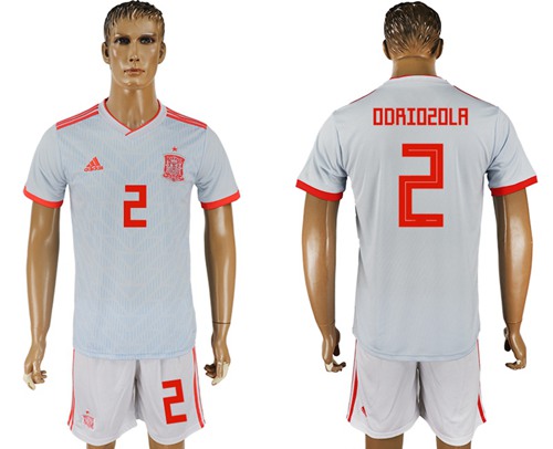 Spain #2 Odriozola Away Soccer Country Jersey - Click Image to Close